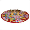 Rangoli Sticker with 2 Brass Diyas - Click here to View more details about this Product